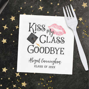 Serviette En Papier Kiss My Class Goodbye Funny Graduation
