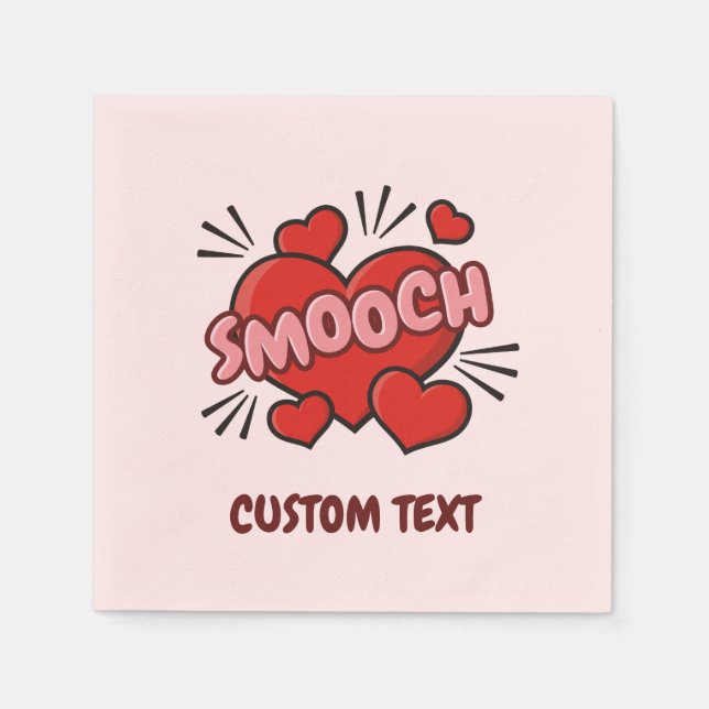 Serviette En Papier Kissing Comic Sound Effect (Devant)