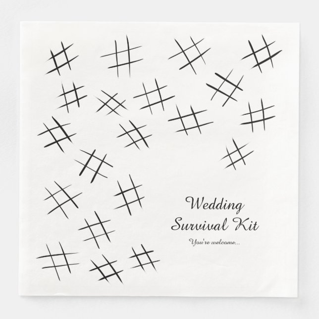 Serviette En Papier Kit de survie mariage Papier Napkin - B (Devant)
