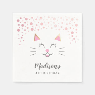 Serviette En Papier Kitty Chat Thème Anniversaire Fête
