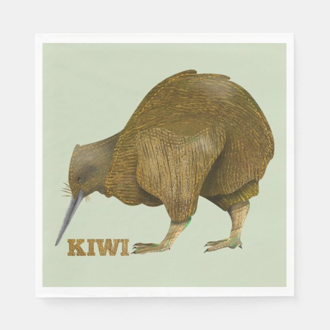 Serviette En Papier Kiwi N.Z. Bird (Devant)