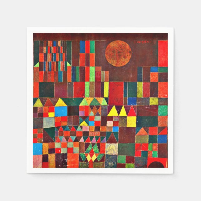 Serviette En Papier Klee - Château et Sun Ceramic (Devant)