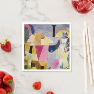 Serviette En Papier Klee - Colonnes noires dans un paysage
