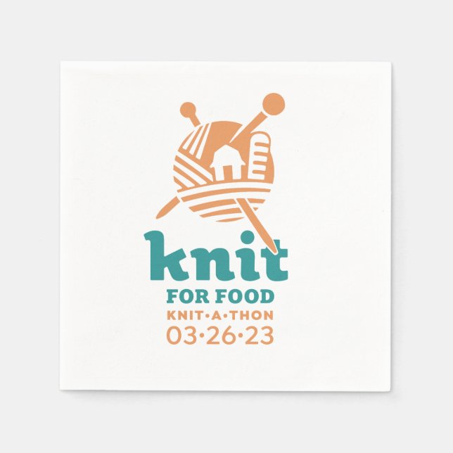 Serviette En Papier Knit for Food Napkins (Devant)