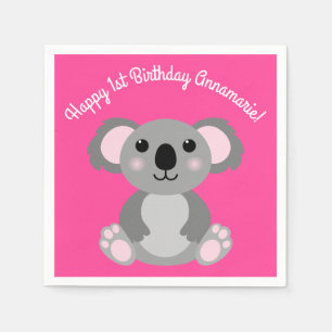Serviette En Papier Koala Bear Cute Kid Anniversaire