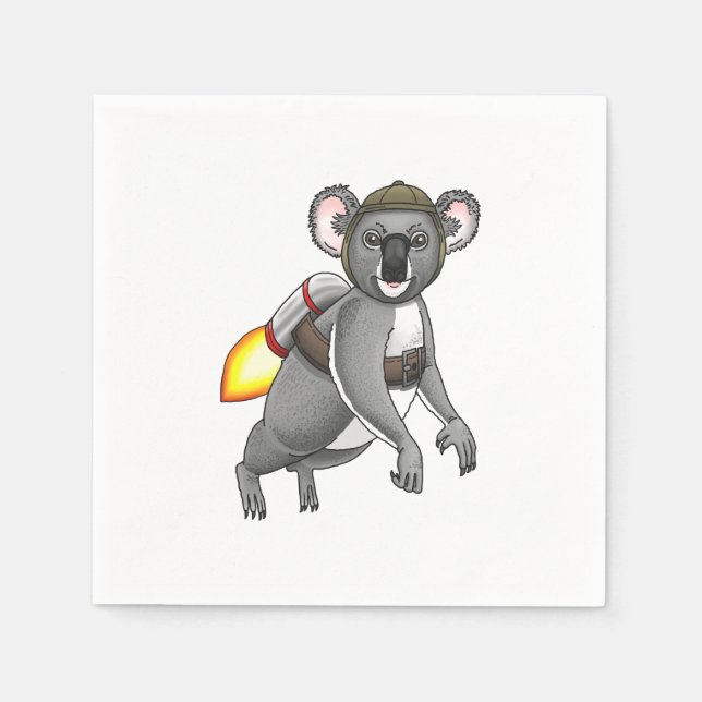 Serviette En Papier Koala Bear Fusée (Devant)