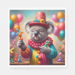 Serviette En Papier Koala Clown