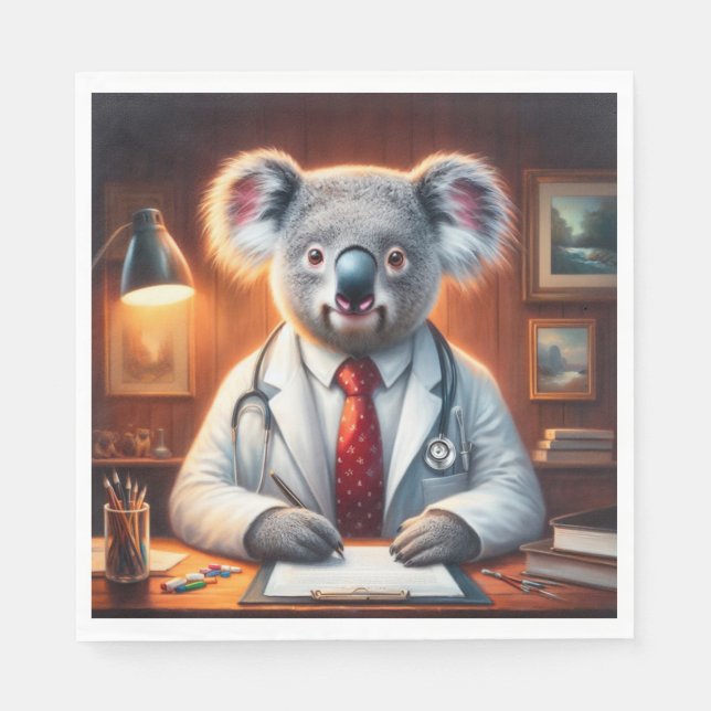 Serviette En Papier Koala Doctor (Devant)