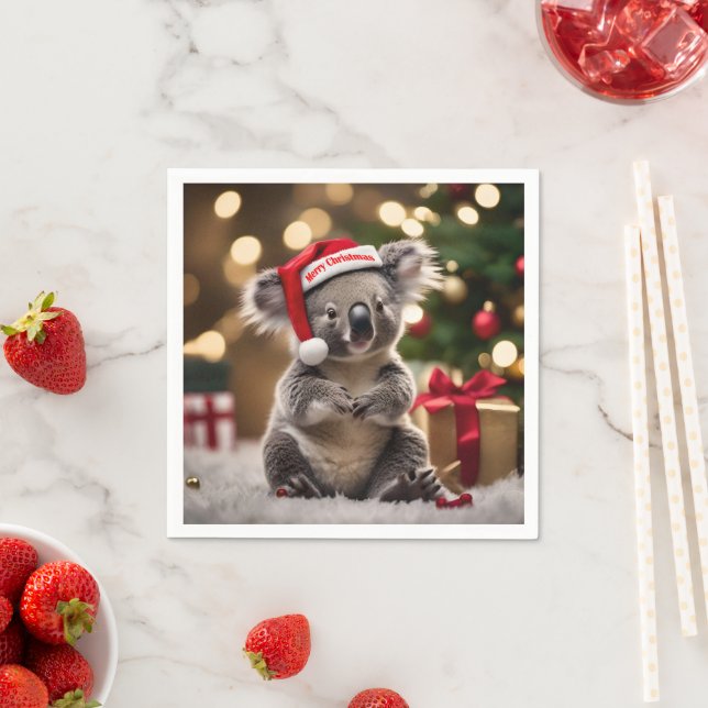 Serviette En Papier "Koala Kris Kringle : Noël en dessous" (En situation)