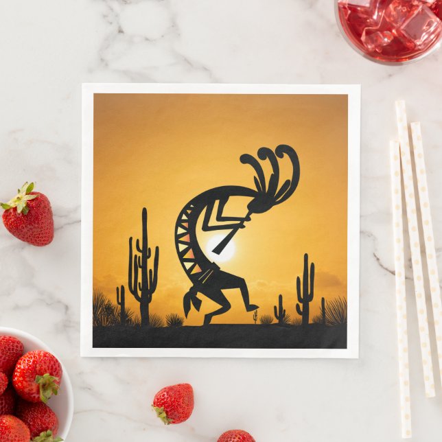 Serviette En Papier Kokopelli, Inde du sud-ouest (En situation)