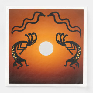 Serviette En Papier Kokopelli, Indien d'Amérique du Sud-Ouest
