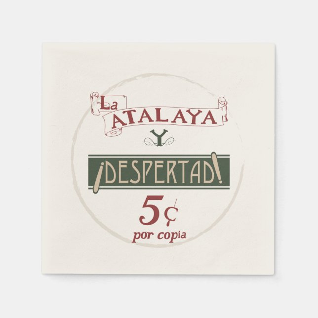 Serviette En Papier La Atalaya Despertad 5 cents (Devant)