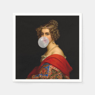 Serviette En Papier La Beauté bavaroise et le Bubble Gum	