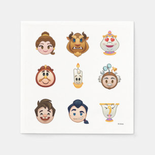 Serviette En Papier La beauté et la bête Emoji   Caractères