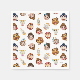 Serviette En Papier La beauté et la bête Emoji   Motif de caractères