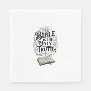 Serviette En Papier La Bible est le seul T-Shirt chrétien de vérité