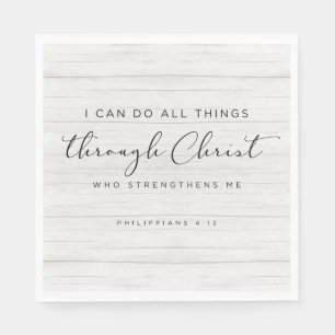 Serviette En Papier La Bible Verse Philippiens 4:13 Je Peux Faire Tout