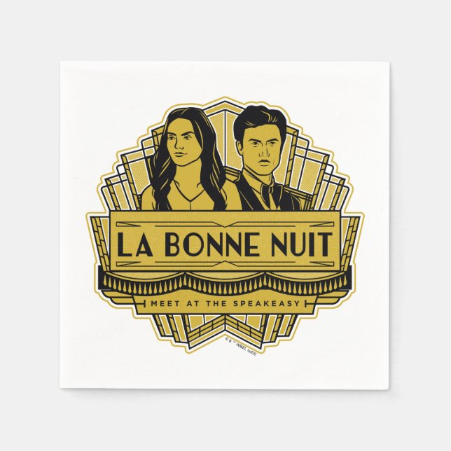 Serviette En Papier La Bonne Nuit - Rencontre À La Speakeasy (Devant)