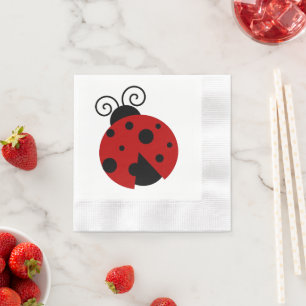 Serviette En Papier La chance est un joli dessin de Ladybug