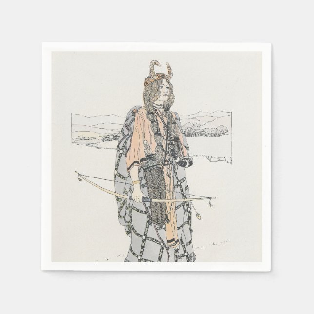 Serviette En Papier La Chasse (par Ann Macbeth) (Devant)