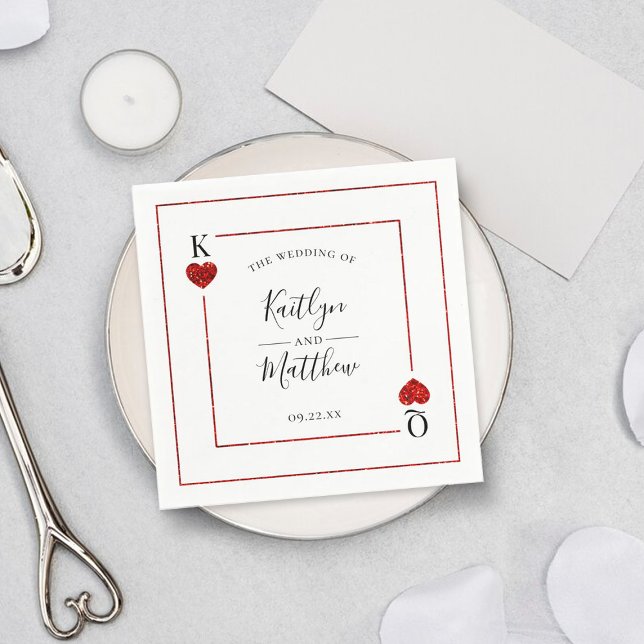 Serviette En Papier La collection de Mariages de cartes de jeu Monogra (Créateur téléchargé)