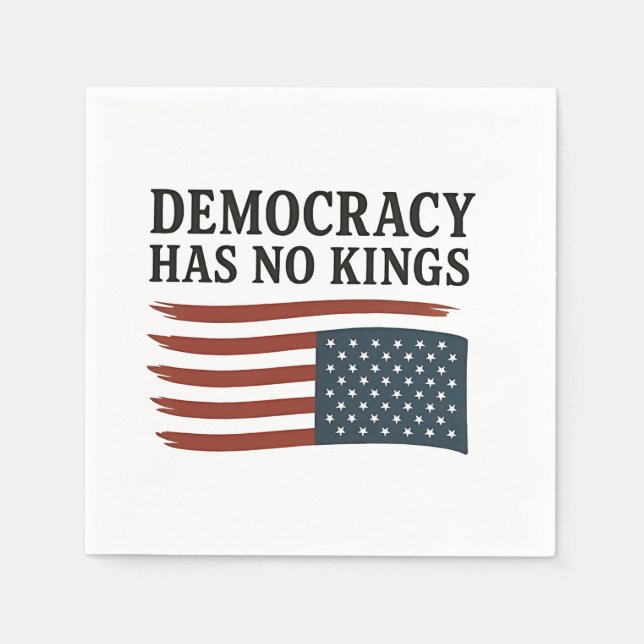 Serviette En Papier La démocratie n'a pas le roi anti-Trump USA (Devant)