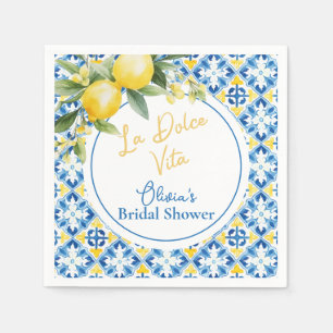 Serviette En Papier La Dolce Vita enterrement de vie de jeune fille au