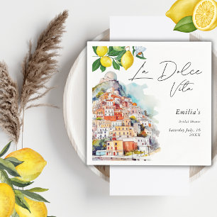 Serviette En Papier La Dolce Vita Eté Bain de Mariée Italien 