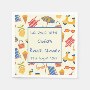 Serviette En Papier La dolce Vita Été italien plage Baby shower