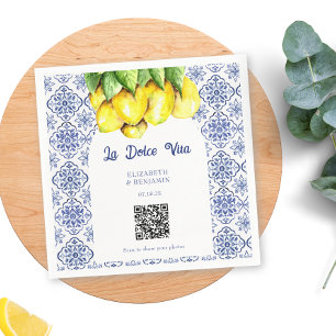 Serviette En Papier La Dolce Vita Mariage Méditerranéen Partage de Pho