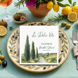 Serviette En Papier La Dolce Vita Vue Italienne Baby Shower
