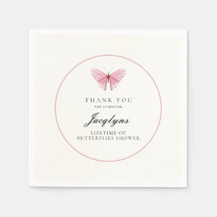 Serviette En Papier La douche de Jacqlyn pour toute une vie de papillo