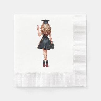 Serviette En Papier La Fête De Graduation Napkins Blonde 'Je L'Ai Fait