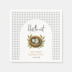 Serviette En Papier La fête de nidification bénit le Baby shower neutr