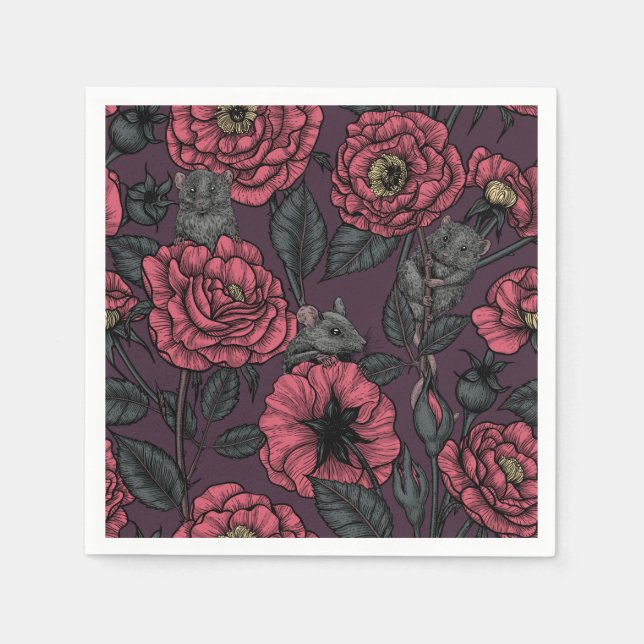 Serviette En Papier La fête des souris (Devant)