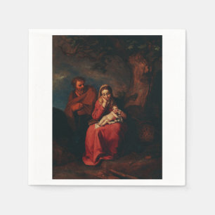 Serviette En Papier La Fuite en Égypte par Abraham Bloemaert 