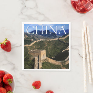 Serviette En Papier La Grande Muraille   Jinshanling, Chine