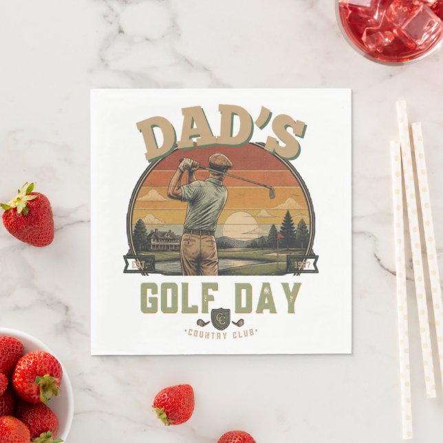 Serviette En Papier La journée de golf de papa (En situation)