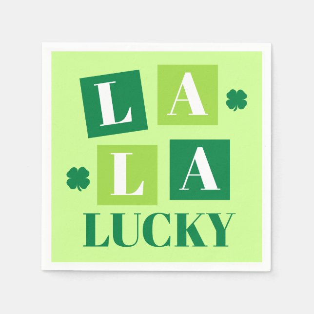 Serviette En Papier La La Lucky St. Patrick’s Day Green (Devant)