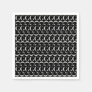 Serviette En Papier La lettre initiale G de monogramme, choisissent la