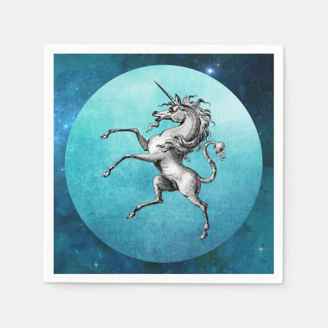 Serviette En Papier La licorne à puces (Devant)