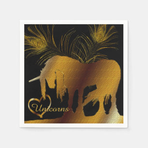 Serviette En Papier La licorne d'or