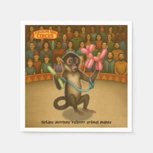 Serviette En Papier La magie du singe en ballon de Spike