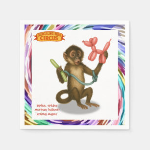 Serviette En Papier La magie du singe en ballon de Spike