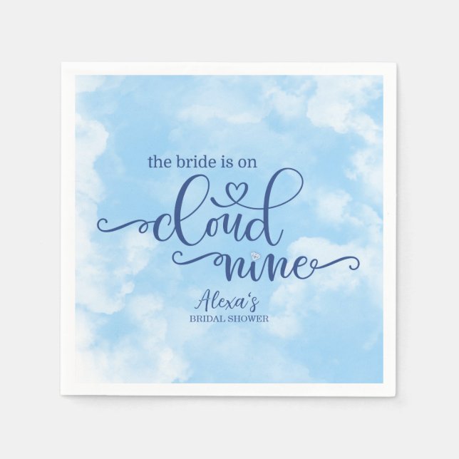 Serviette En Papier La mariée est sur papier Cloud 9 (Devant)