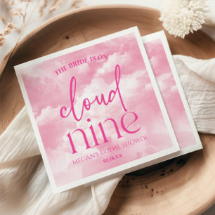 Serviette En Papier La mariée est sur un nuage rose enterrement de vie