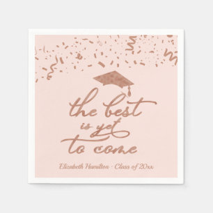Serviette En Papier La Meilleure Est Encore à Venir Rose Gold Foil Fêt