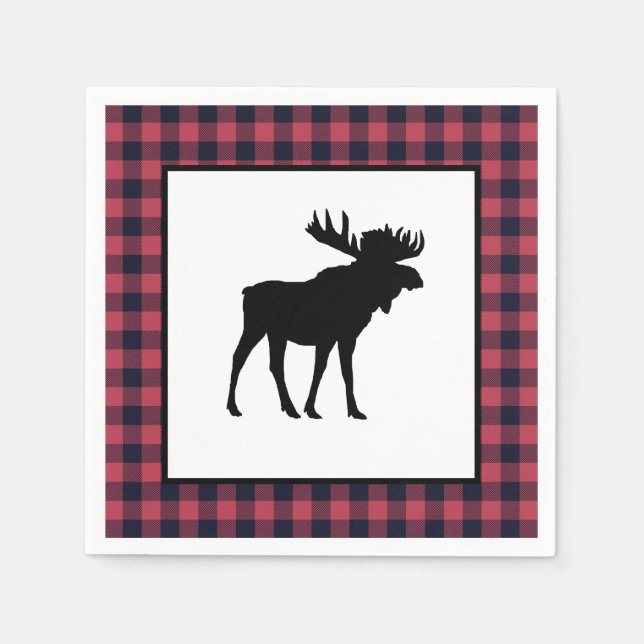 Serviette En Papier La montagne sauvage de Deer Antler (Devant)