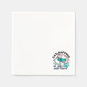 Serviette En Papier La Nappage De Chats Est Mon Soin Personnel : Chats