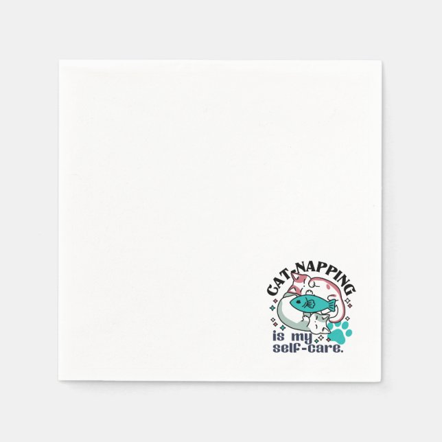 Serviette En Papier La Nappage De Chats Est Mon Soin Personnel : Chats (Devant)